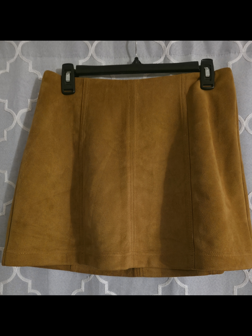 No Boundaries Suede A-Line Mini Skirt - Brown Worn Twice